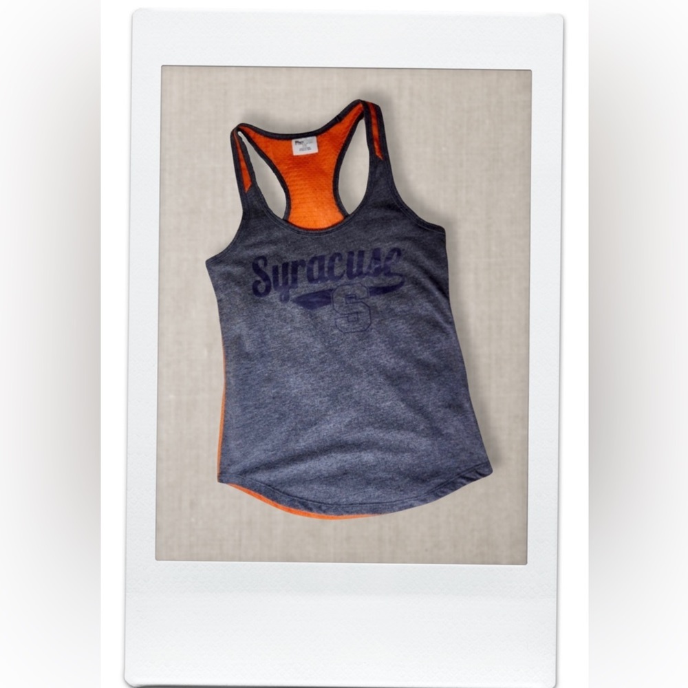 Syracuse Blue and Orange mesh racer back tank top, Women’s -SMALL-